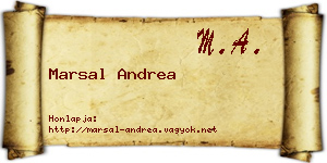 Marsal Andrea névjegykártya