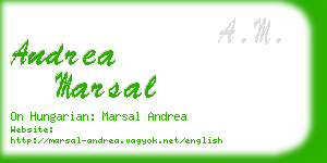 andrea marsal business card